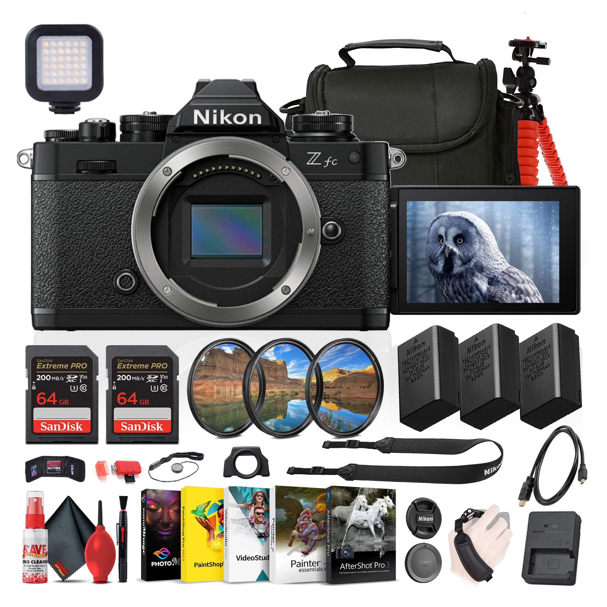 Amazon.com : Nikon Z fc DX-Format Mirrorless Camera (1671B) + 2 x